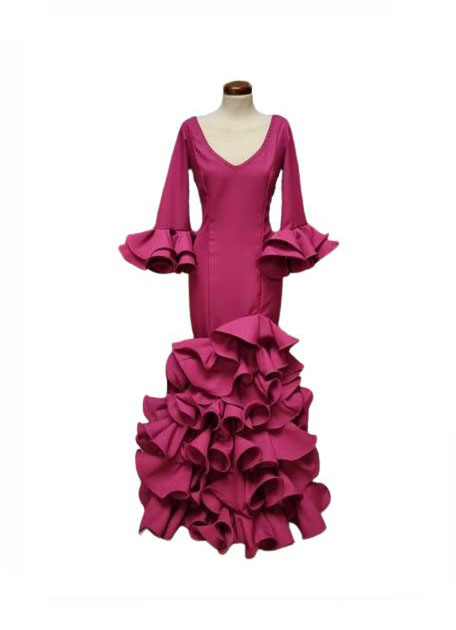 Size 38. Economic Bougainvillea Plain Color Flamenca Dress